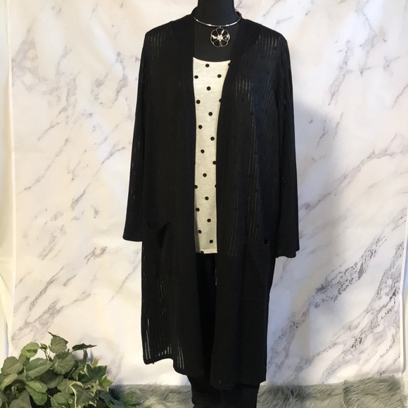 Love Scarlett Sweaters - Long Black Cardigan